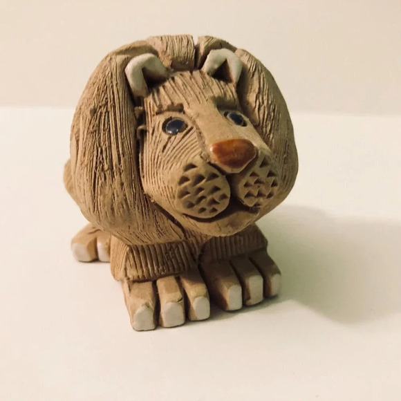 Vtg Small Artesania Rinconada Lion  Figurine Hand Made 3 Inch Long - Picture 5 of 12